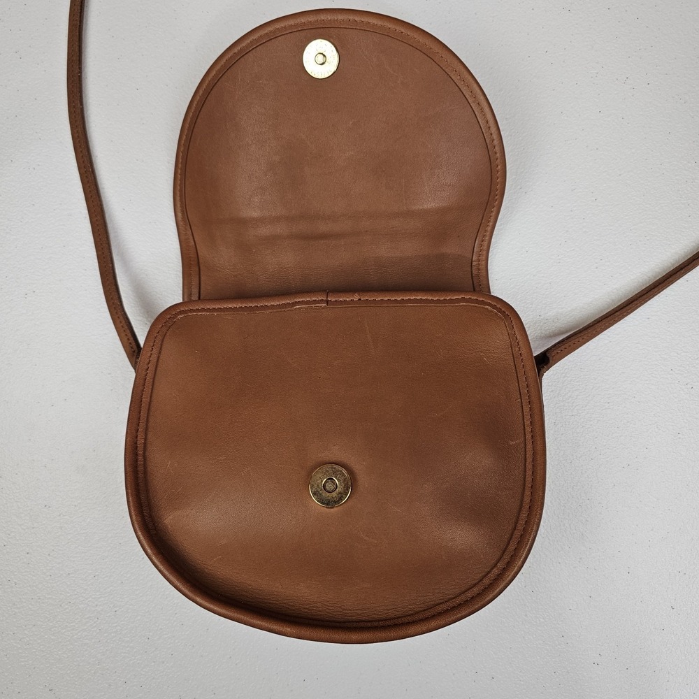 Vintage 90s Coach Women's Casey 9923 Brown Leather Crossbody Bag USA Made - Picture 10 of 14